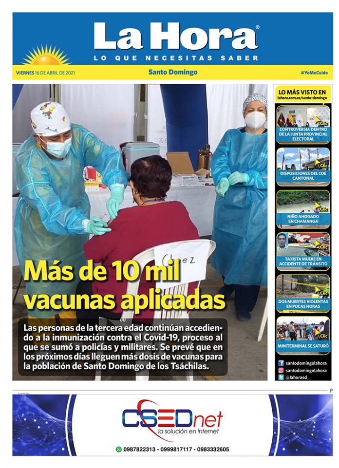 Santo Domingo: 16 de abril, 2021