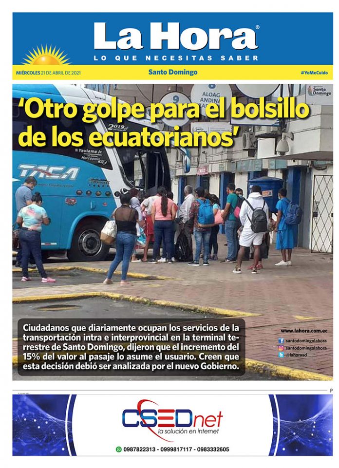 Santo Domingo 21 de abril 2021 Santo Domingo: 21 de abril, 2021