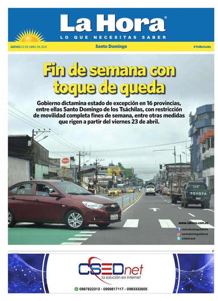 Santo Domingo: 22 de abril, 2021 Santo Domingo: 22 de abril, 2021