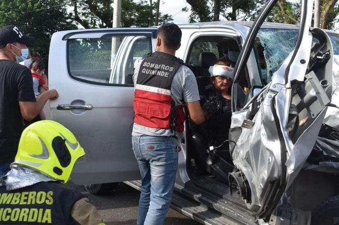 PERCANCE. Rosa Carrillo, concejal alterna del cantón Quinindé, se encuentra estable tras el accidente.
