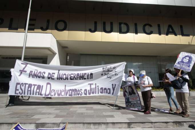 DESAPARECIDOS. Familiares y colectivos que exigen justicia en el caso de Juliana Campoverde.