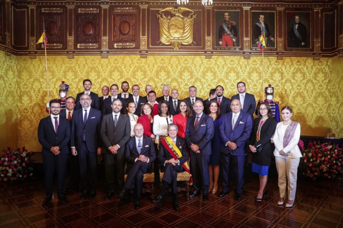 GABINETE. El equipo ministerial de Guillermo Lasso fue posesionado el 24 de mayo de 2021.