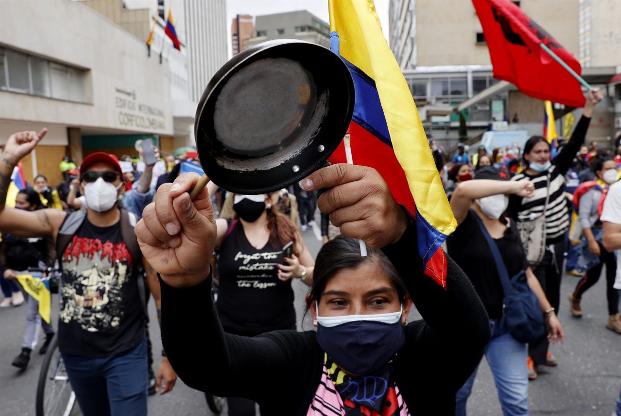 Colombia protestó en paz el día de su Independencia